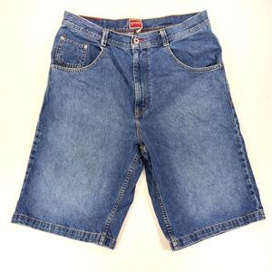 Vintage Y2K Tommy Hilfiger Jean Shorts Size 36 Blue Denim Jorts Wide Baggy